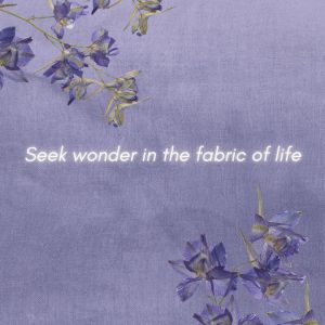 Using Emotional Freedom Technique to seek wonder in the fabric of life...
